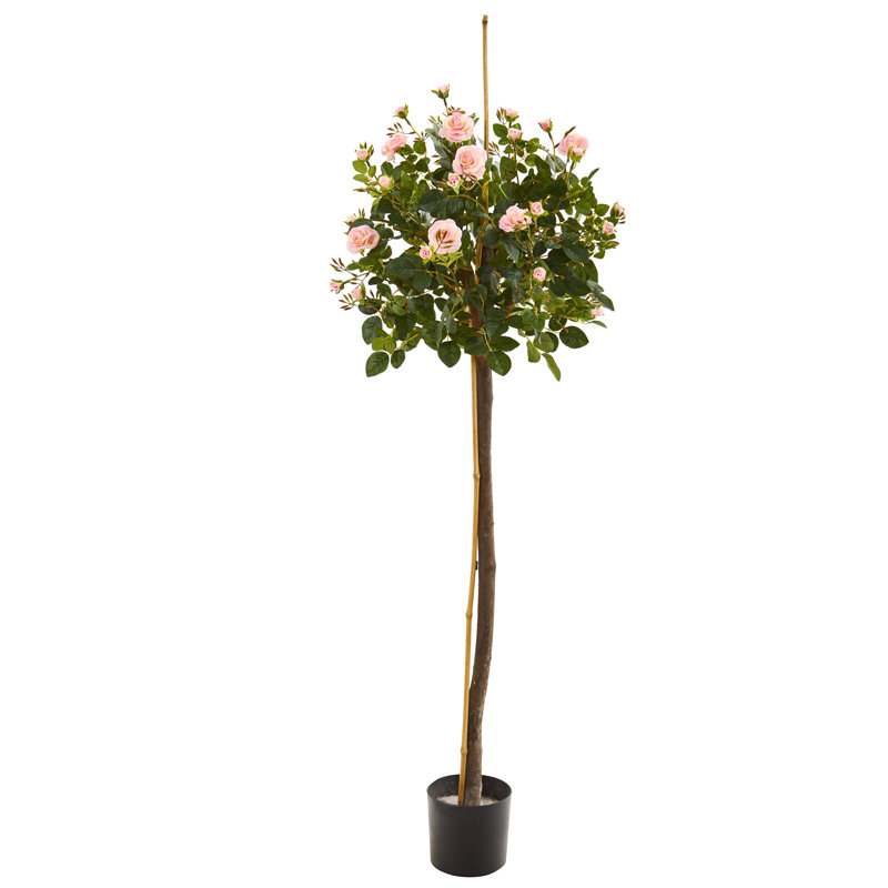 Ophelia & Co. 48" Artificial Rose Tree in Planter Wayfair